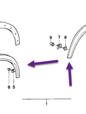 BMW 5-Serie E28 4 stuks Radopening afscherming M technic