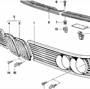 BMW 7-Serie E23 Nieren midden