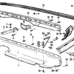 BMW 7-Serie E23 Bumper Achter