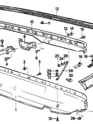 BMW 7-Serie E23 Bumper Achter
