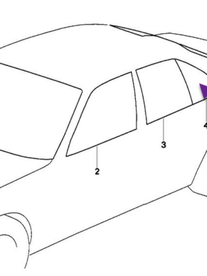 BMW 7-Serie E23 Deur ruit klein groen achter links