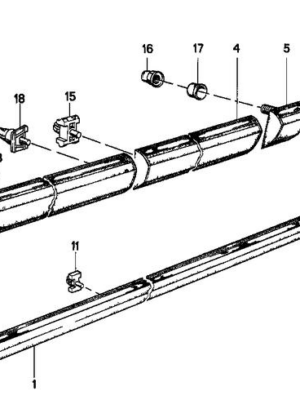 BMW 7-Serie E23 Sierlijsten links