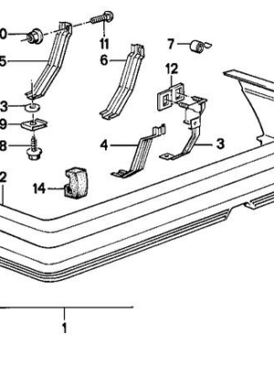 BMW 5-Serie E28 Bekleding bumper achter M Technic