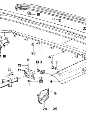 BMW E30 Cabrio Achterbumper  Type 1 US