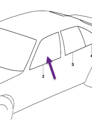 BMW 7-Serie E23 Deur ruit groen voor links