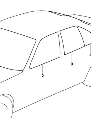 BMW 7-Serie E23 Deur ruit groen voor rechts