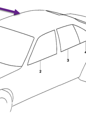 BMW 7-Serie E23 Deur ruit groen achter rechts